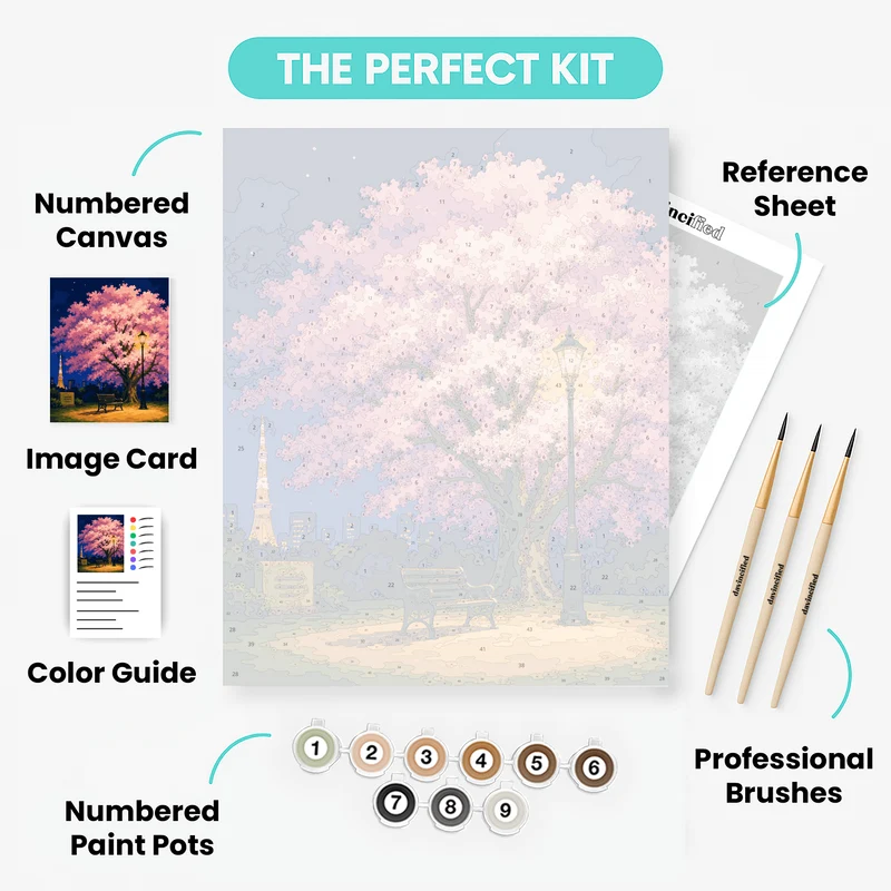 Cherry Blossom Night - Paint by Numbers Kit