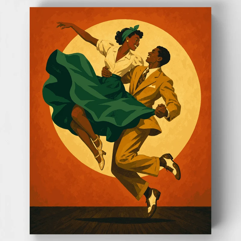 Swing Dance Couple - Paint by Numbers Kit