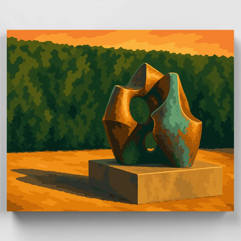 Bronze Garden Sculpture - Paint by Numbers Kit