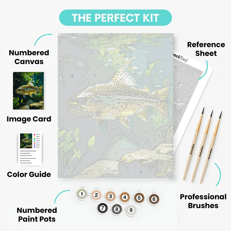Spotted Trout in Underwater Paradise - Paint by Numbers Kit
