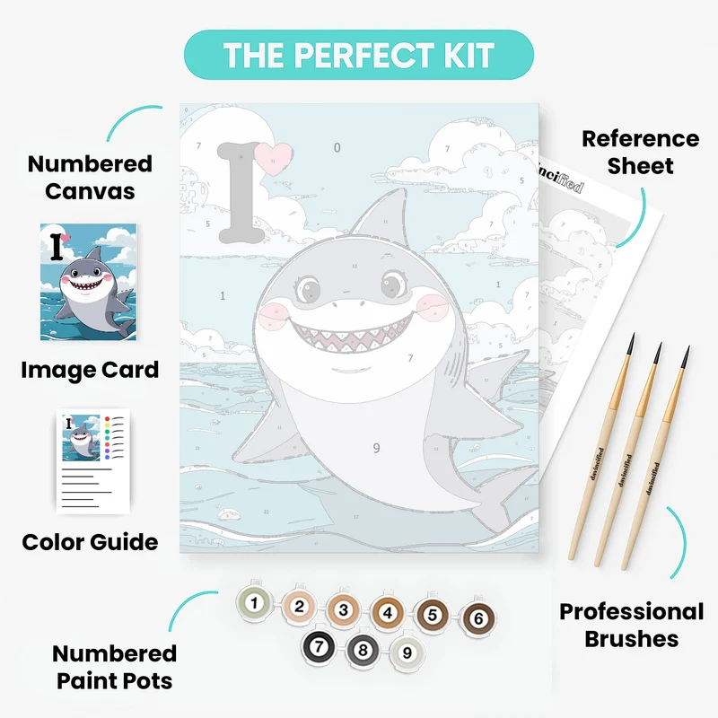 I Love Sharks - Paint by Numbers Kit