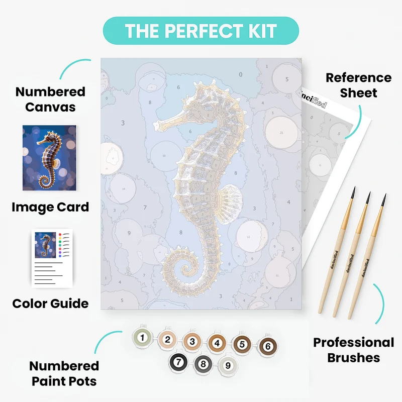 Seahorse - Paint by Numbers Kit