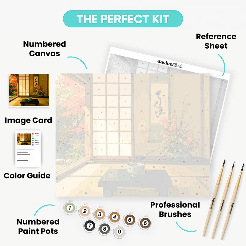 Autumn Tea Room - Paint by Numbers Kit