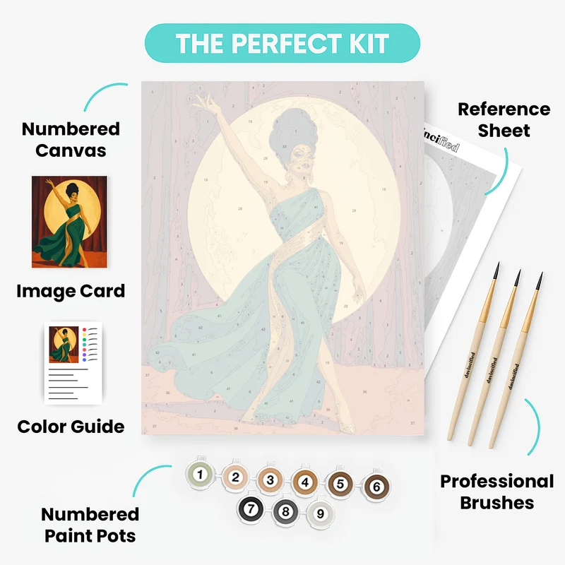 Emerald Stage Goddess - Paint by Numbers Kit