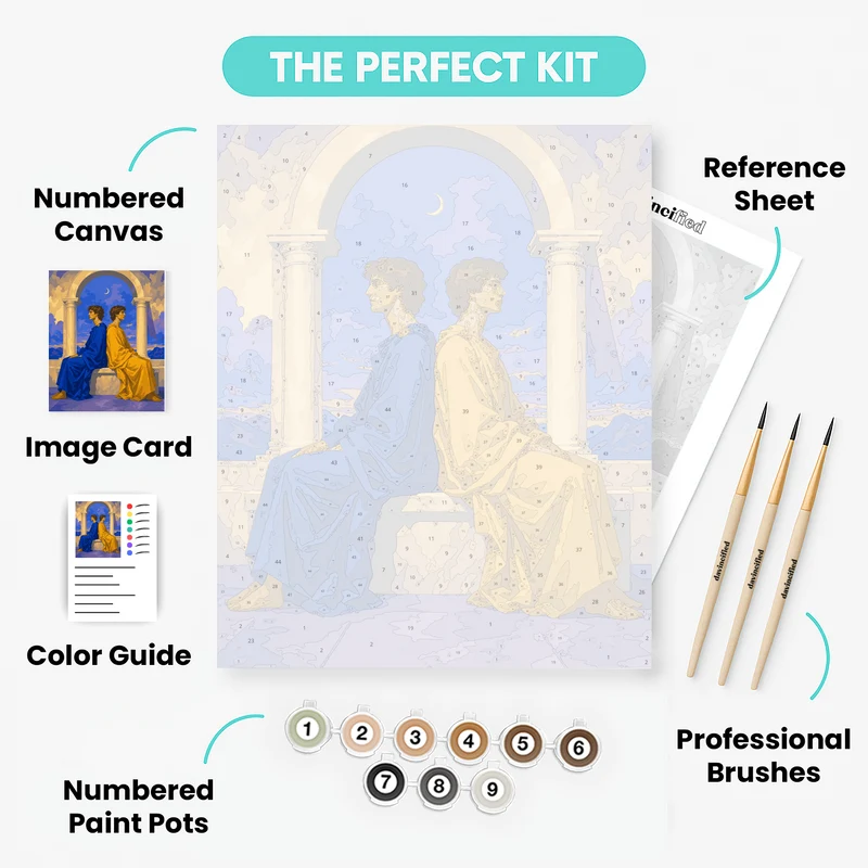 Twin Zodiac Figures - Paint by Numbers Kit