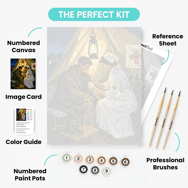 Wartime Field Nurse - Paint by Numbers Kit