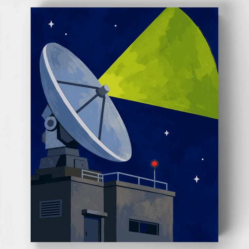 Radar Dish Night - Paint by Numbers Kit