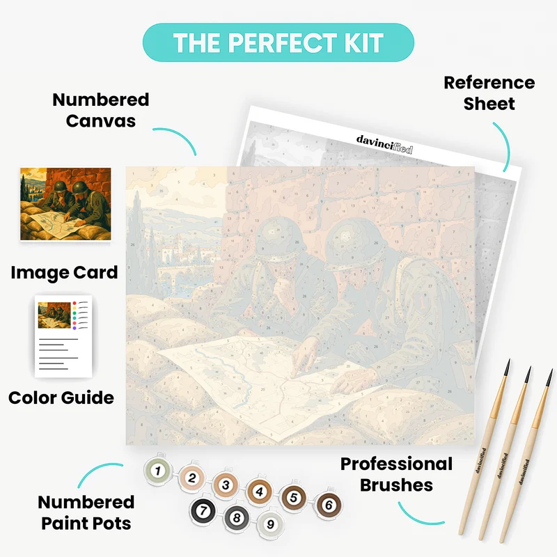Wartime Map Planning - Paint by Numbers Kit