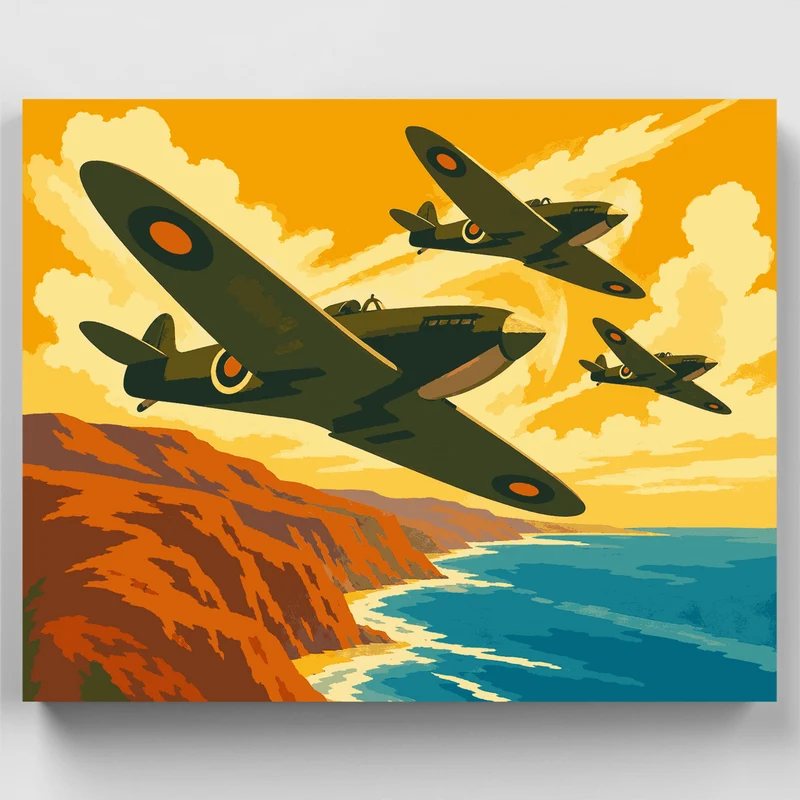 Coastal Patrol at Dusk - Paint by Numbers Kit