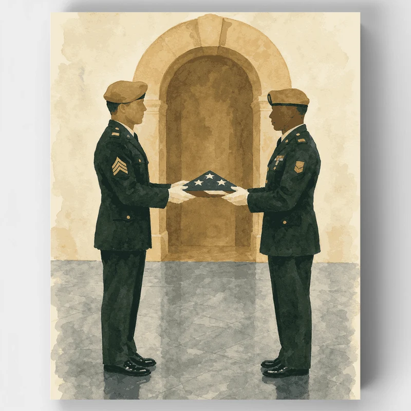 Flag Transfer Ceremony - Paint by Numbers Kit