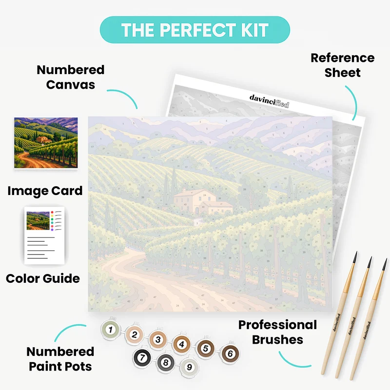 Vineyard Farmhouse - Paint by Numbers Kit