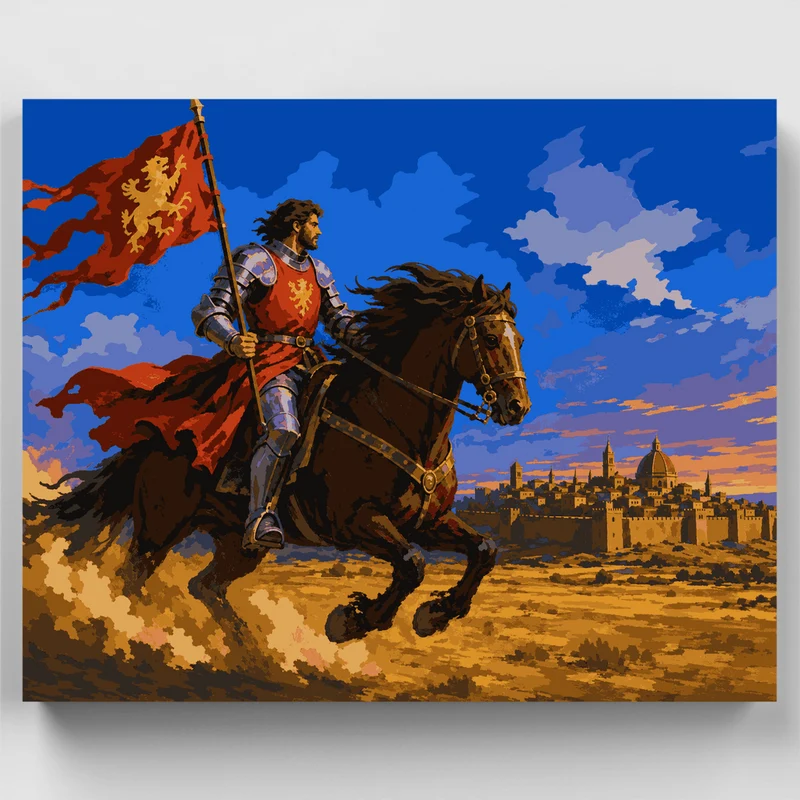 Knight on Horseback - Paint by Numbers Kit
