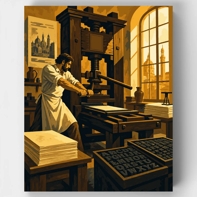 Gutenberg's Press - Paint by Numbers Kit