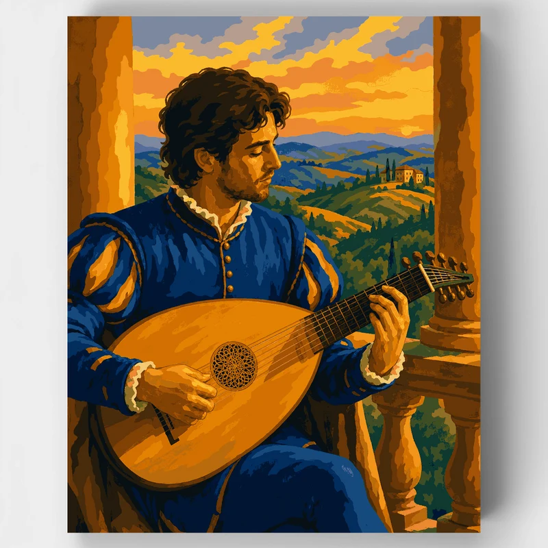Lute Player at Dusk - Paint by Numbers Kit