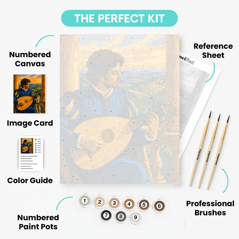 Lute Player at Dusk - Paint by Numbers Kit