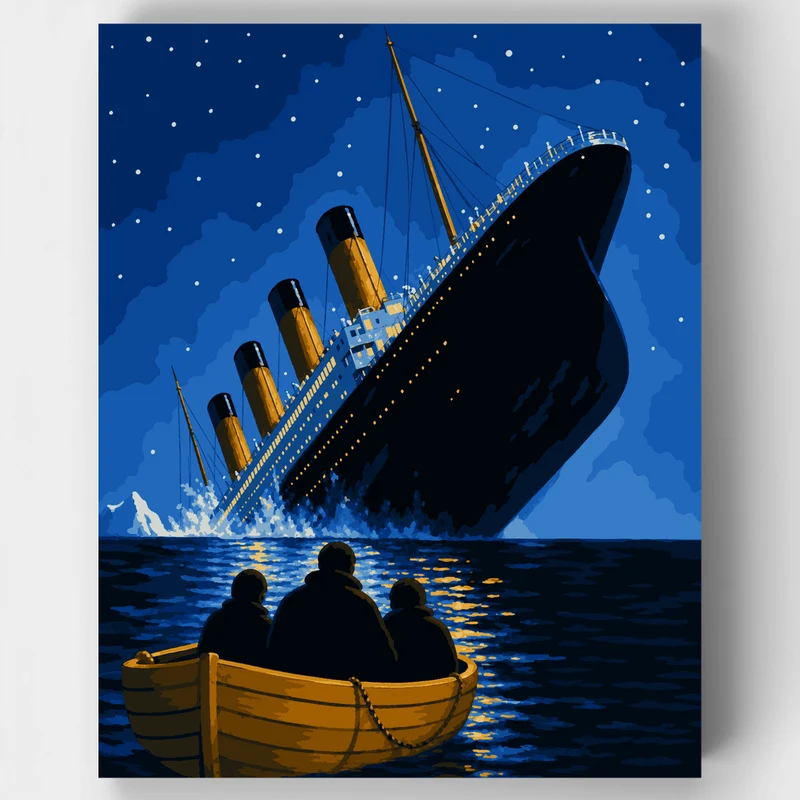 Lifeboat Escape - Paint by Numbers Kit