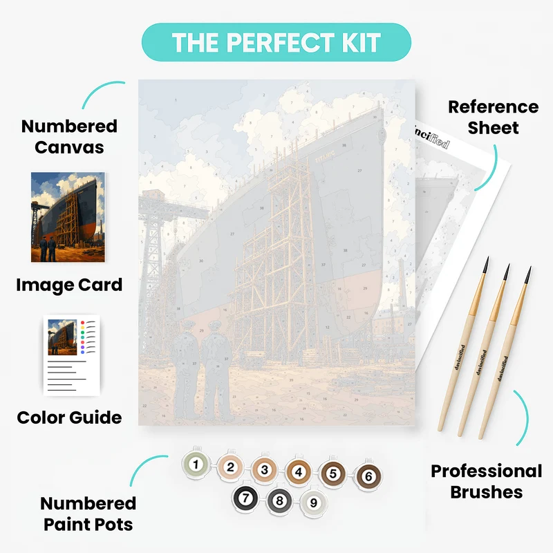 Titanic Under Construction - Paint by Numbers Kit