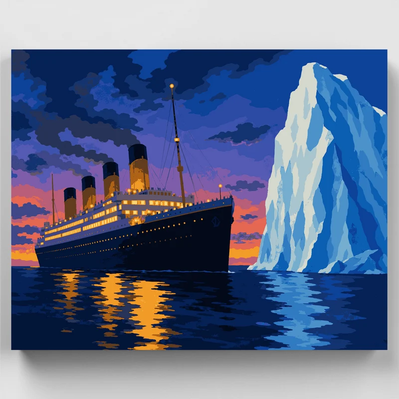 Ship and Iceberg - Paint by Numbers Kit