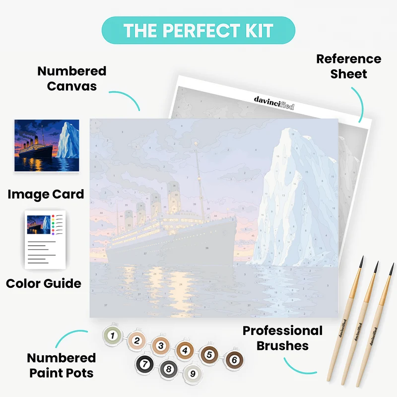 Ship and Iceberg - Paint by Numbers Kit