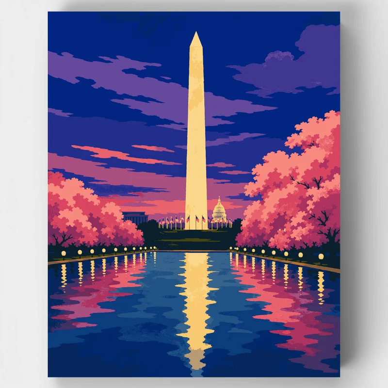 Monument at Twilight - Paint by Numbers Kit