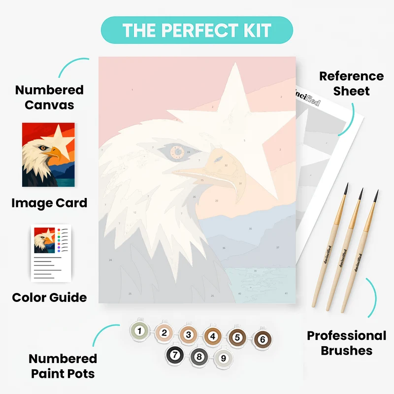 Eagle and Star - Paint by Numbers Kit