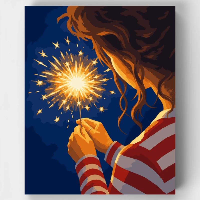 Sparkler in the Dark - Paint by Numbers Kit