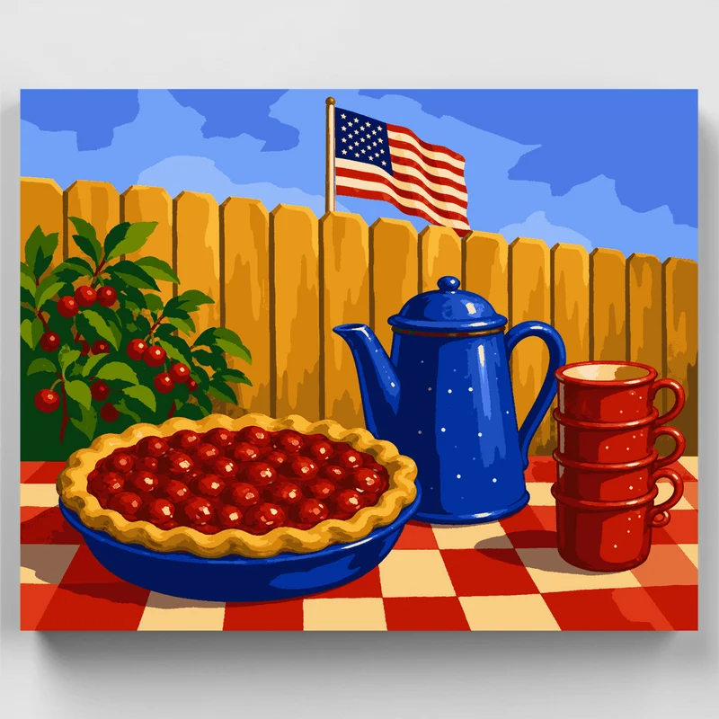 Cherry Pie Picnic - Paint by Numbers Kit