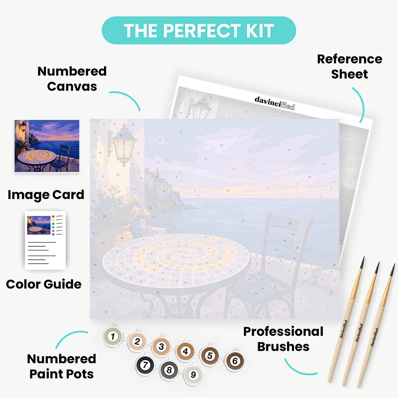 Coastal Mosaic Terrace - Paint by Numbers Kit