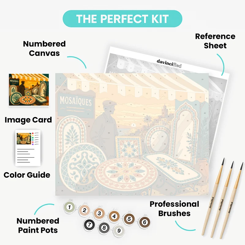 Mosaic Market Sunset - Paint by Numbers Kit