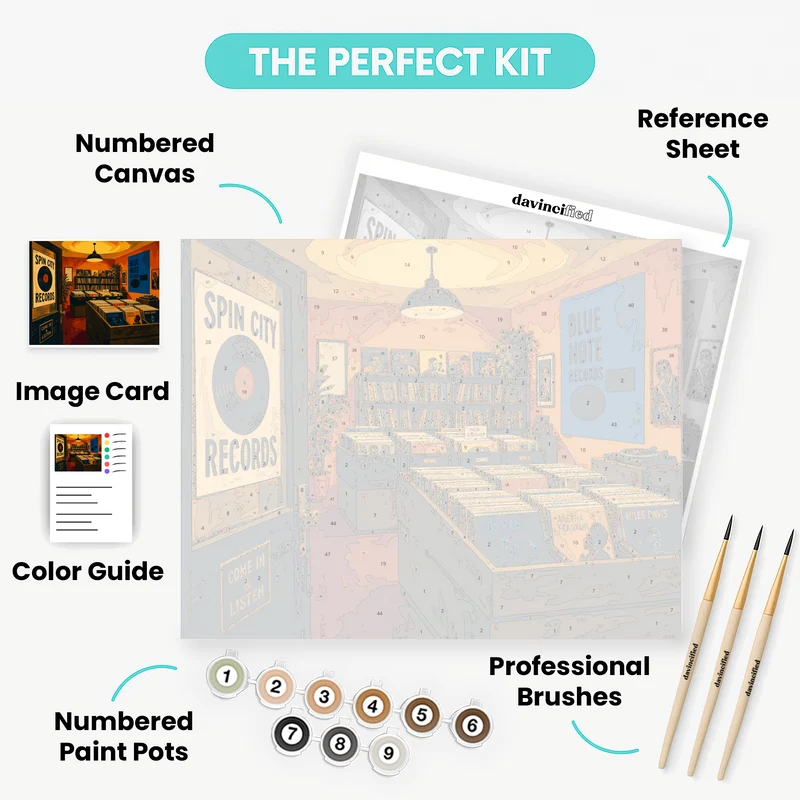 Jazz Record Store - Paint by Numbers Kit