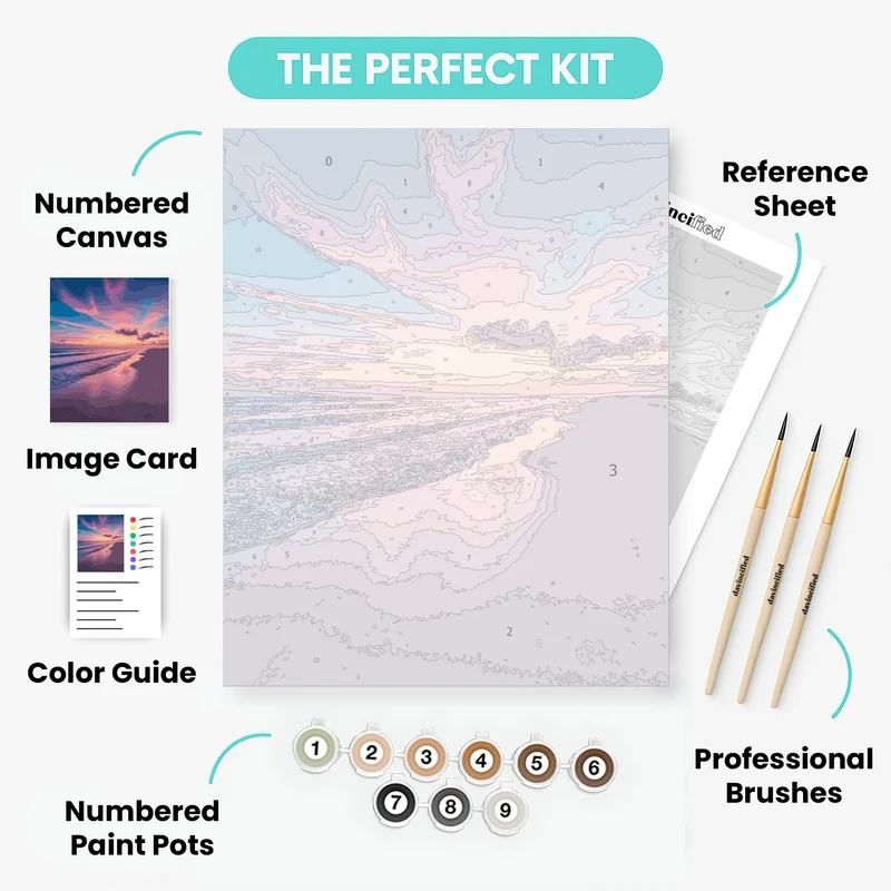 Sunset Beach Paradise - Paint by Numbers Kit