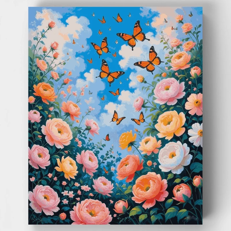 Butterfly Garden Paradise - Paint by Numbers Kit