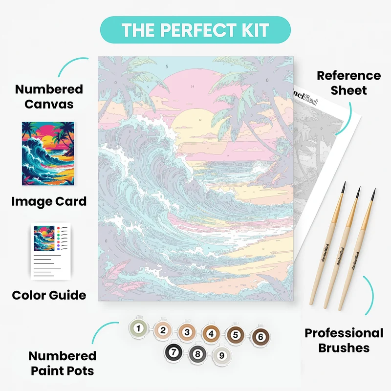 Tropical Paradise Wave - Paint by Numbers Kit