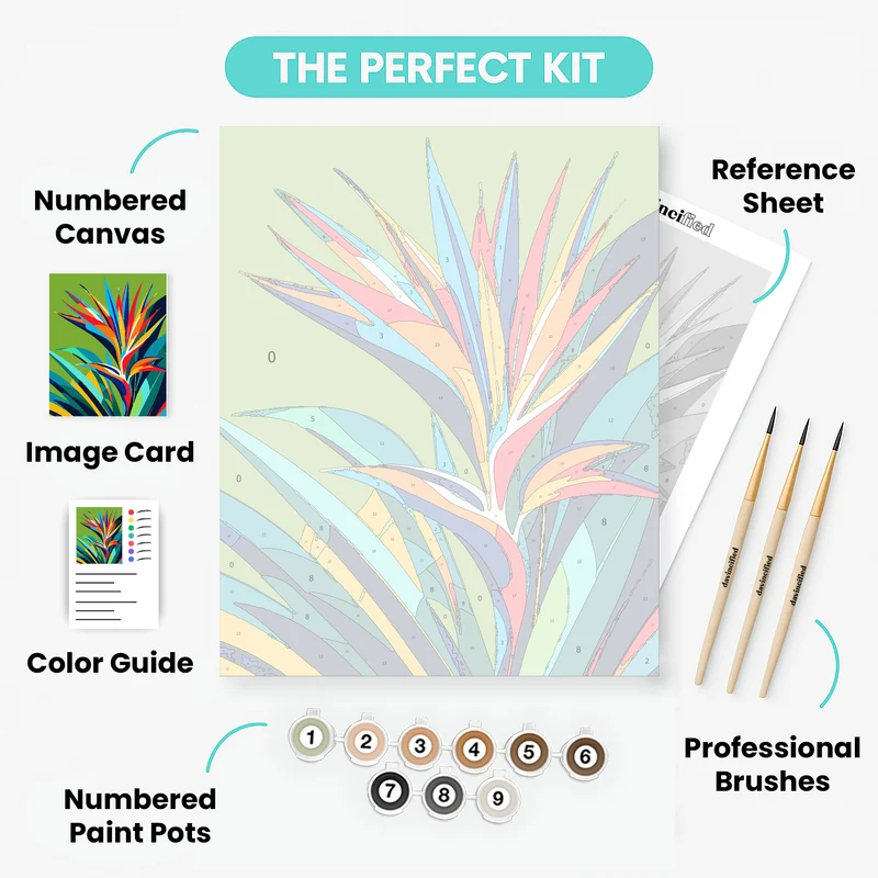 Tropical Bird of Paradise - Paint by Numbers Kit