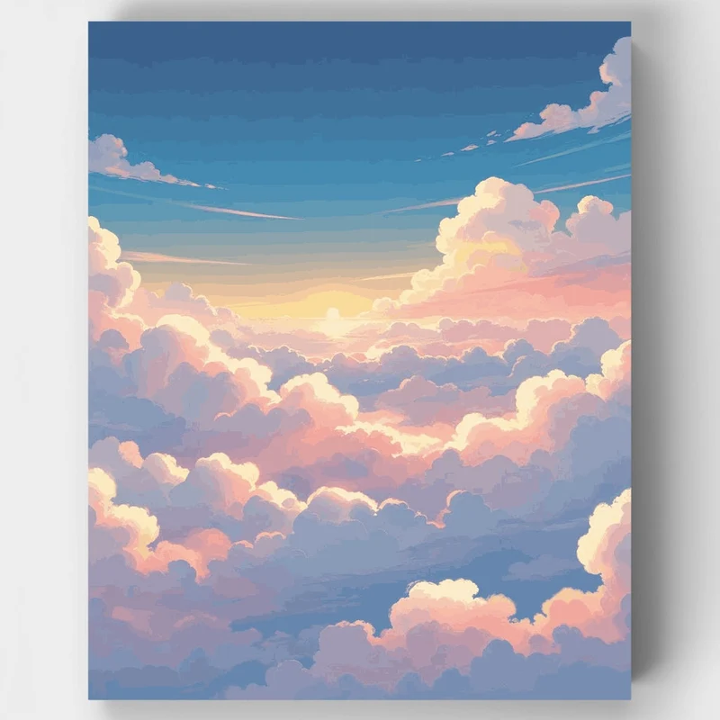 Dreamy Sky Clouds - Paint by Numbers Kit