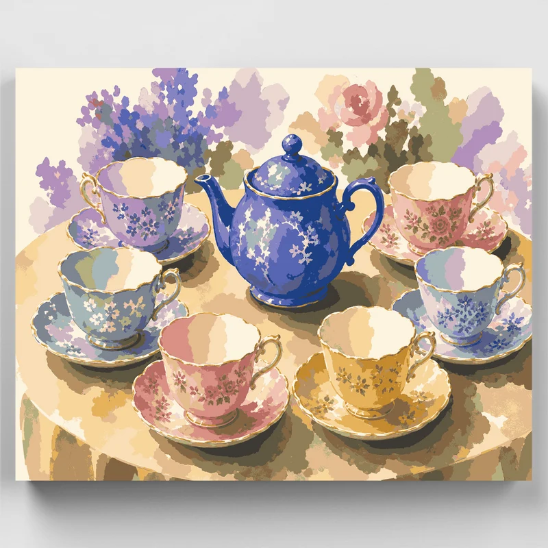 Victorian Tea Set - Paint by Numbers Kit