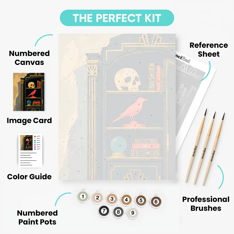 Raven and Skull - Paint by Numbers Kit
