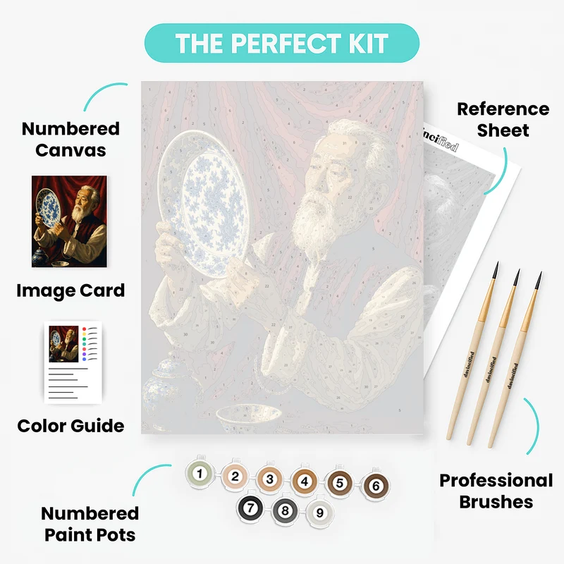 Elder With Porcelain - Paint by Numbers Kit