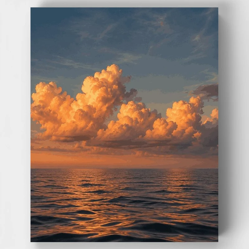 "Radiant Clouds" Paint by Numbers Kit