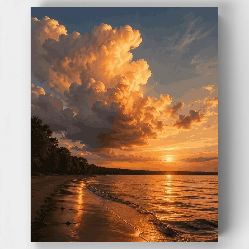"Amber Serenity" Paint by Numbers Kit