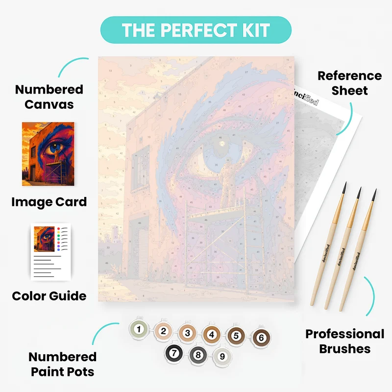 Eye on the Wall - Paint by Numbers Kit