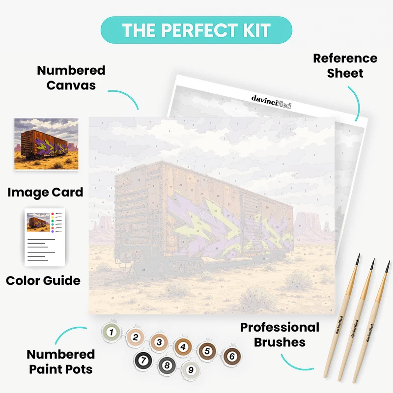 Desert Boxcar - Paint by Numbers Kit