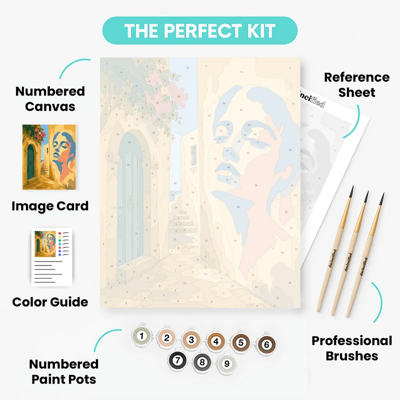 Mediterranean Wall Mural - Paint by Numbers Kit