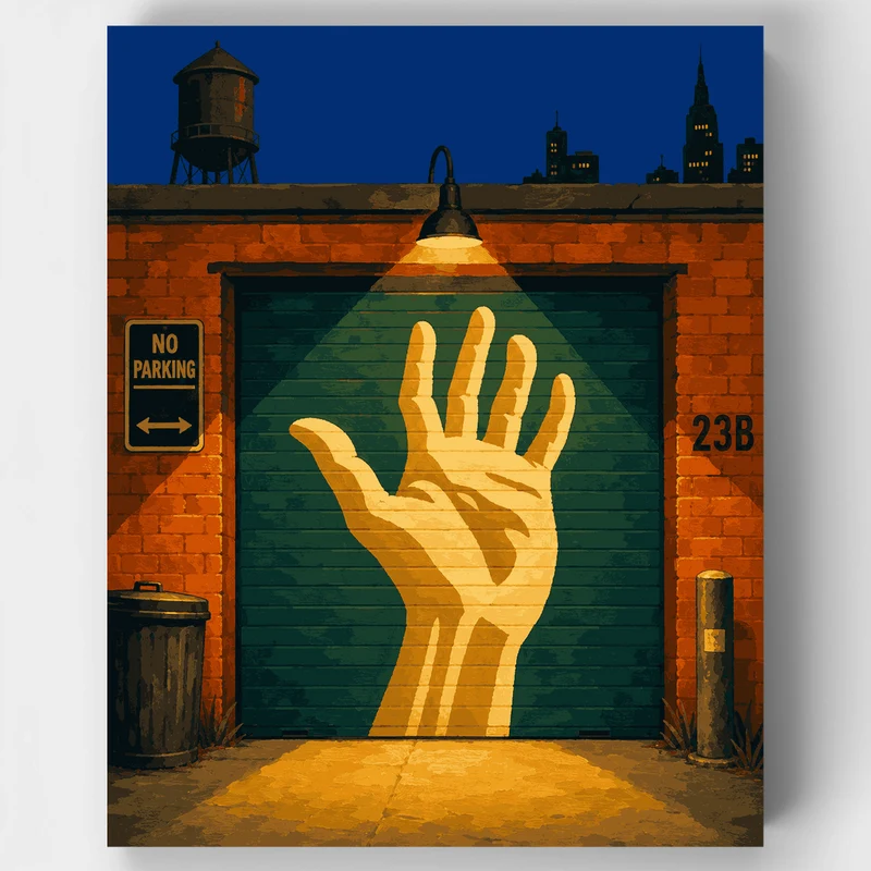 Raised Hand Mural - Paint by Numbers Kit