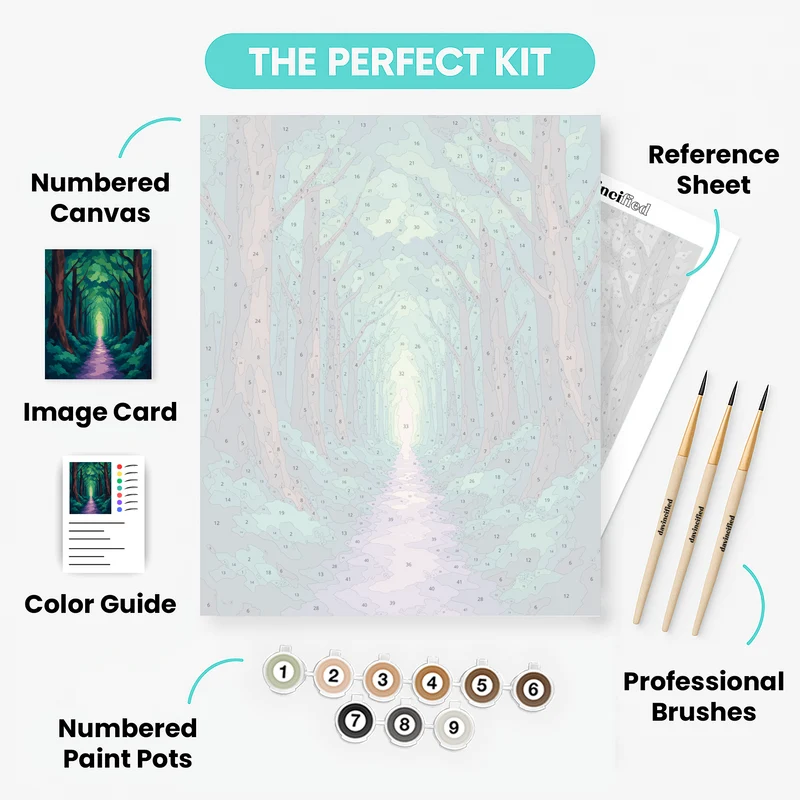 Glowing Forest Tunnel - Paint by Numbers Kit