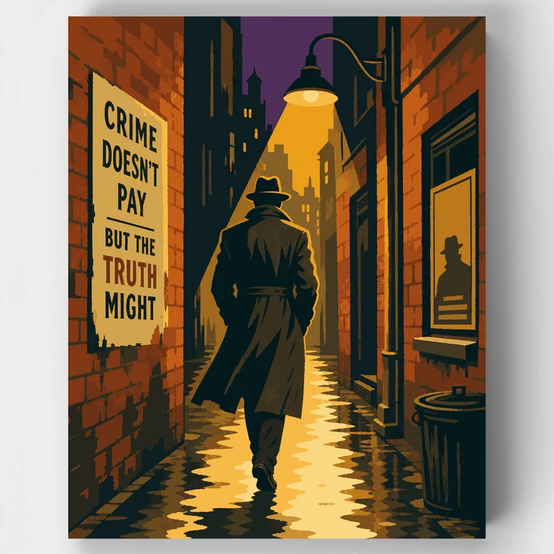 Noir Alley Detective - Paint by Numbers Kit
