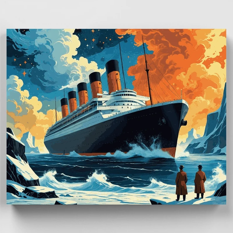 Titanic's Maiden Voyage - Paint by Numbers Kit