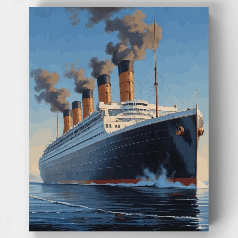 Grand Ocean Liner Voyage - Paint by Numbers Kit