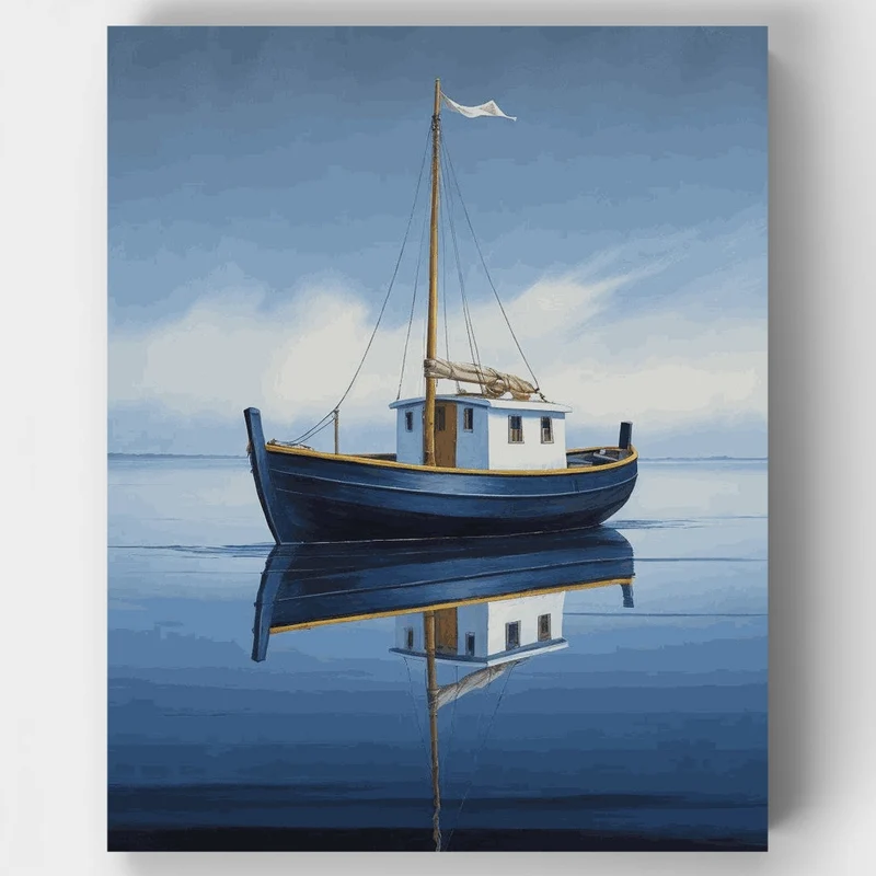 Tranquil Fishing Vessel - Paint by Numbers Kit