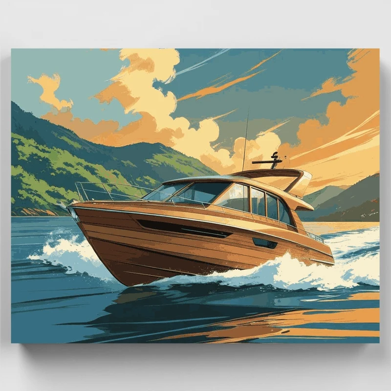 Luxury Yacht Adventure - Paint by Numbers Kit